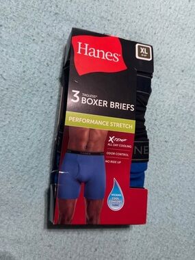 New Hanes Boxer Briefs Underwear 3 Pack Size XL